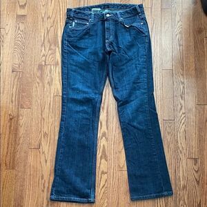Carhartt Curvy Fit Dark Denim Blue Jeans Women’s Sz 10x32